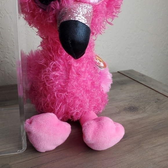 TY The Beanie Boos Collection Dainty Valentine Flamingo Plush Stuffed Animal 14" - Picture 3 of 9